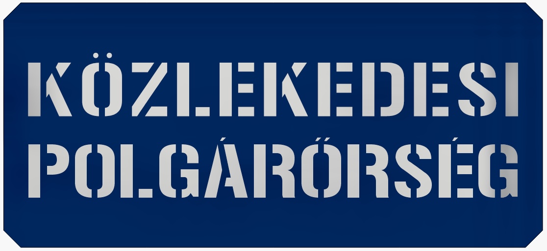 Közlekedési Polgárőrség felirat stencil