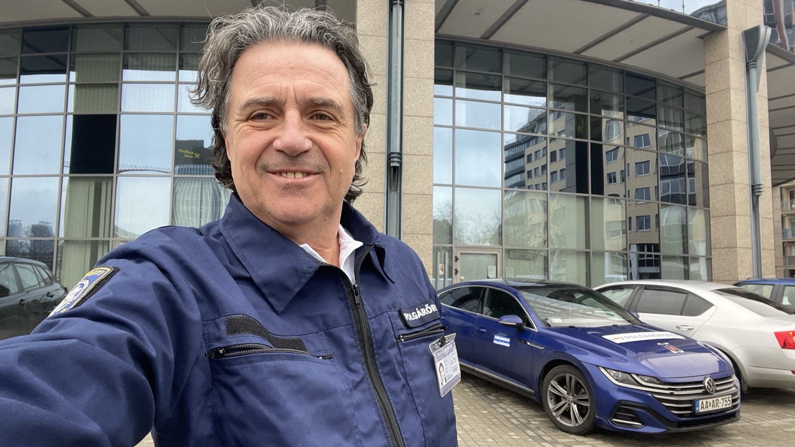 BKP szolgálati jármű az ORFK kiberbiztonsági képzésen